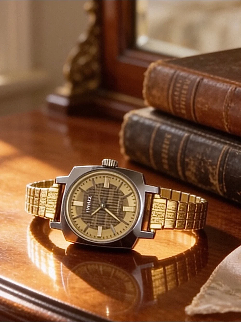 Timex Gold Stainless Steel Working Wind Up Women's Bracelet Watch